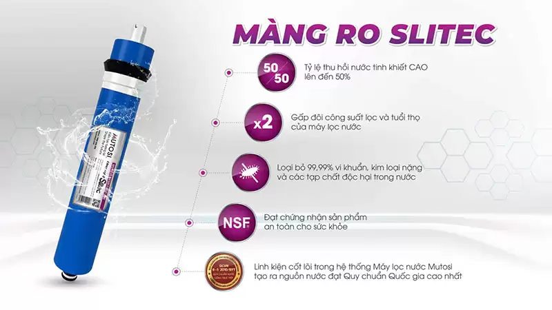 Màng lọc RO Mutosi SLITEC 100GPD