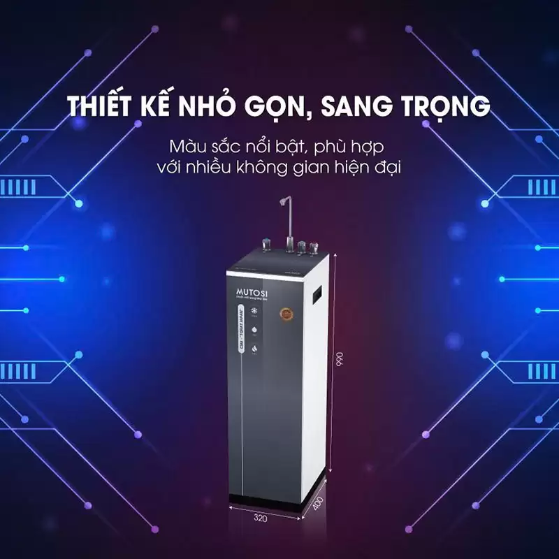 Máy lọc nước nóng lạnh nguội 8 lõi MP-350D-BK