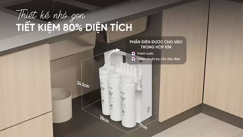 Máy lọc nước để gầm 6 cấp Mutosi MP-U68N