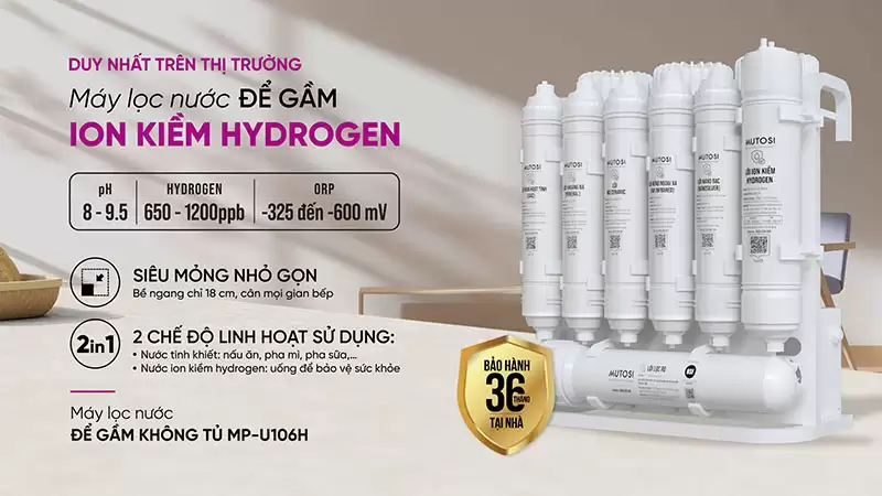 Máy lọc nước để gầm Mutosi MP-U106H