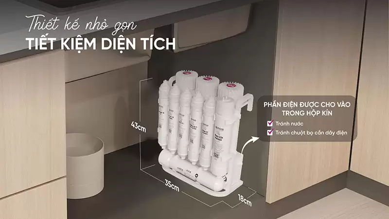 Máy lọc nước để gầm Mutosi MP-U106H