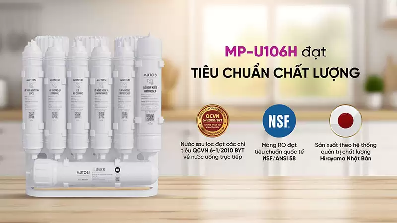 Máy lọc nước để gầm Mutosi MP-U106H
