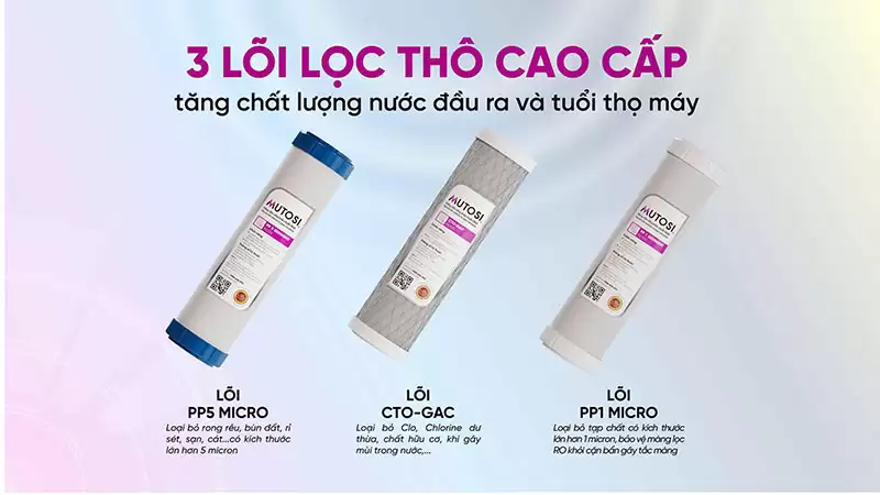 Máy lọc nước để gầm Mutosi MP-U106H