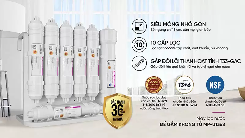 Máy lọc nước để gầm 10 lõi MP-U1368