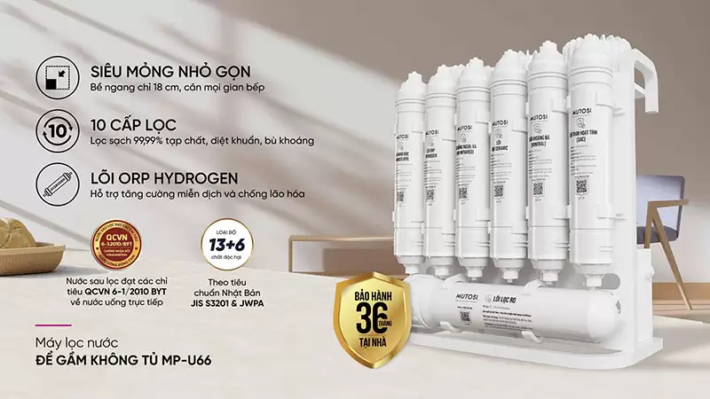 Máy lọc nước để gầm 10 lõi MP-U66