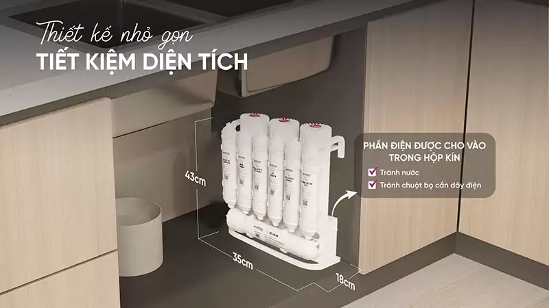 Máy lọc nước để gầm 10 lõi MP-U66